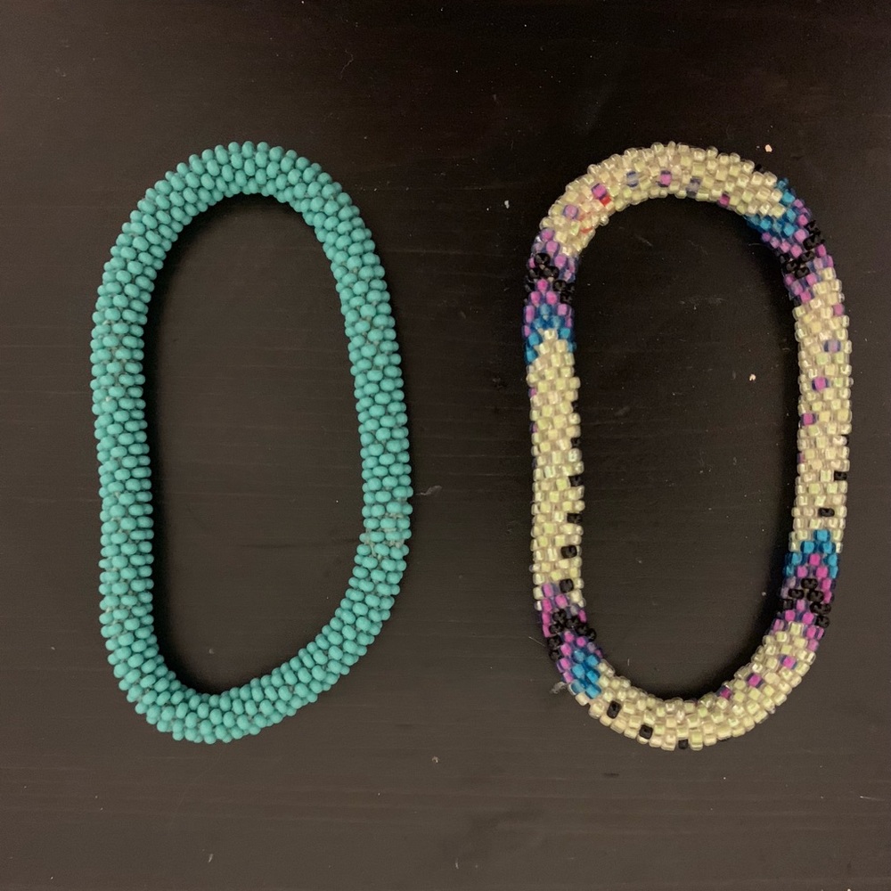 Saska Co handwoven bracelets - pair